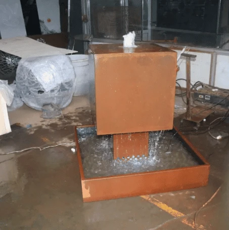 Corten steel water feature Corten steel water feature